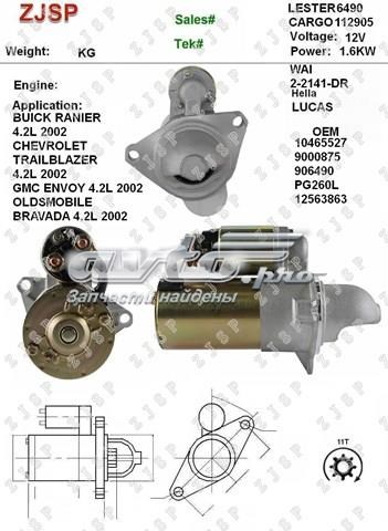 10465527 General Motors motor de arranco