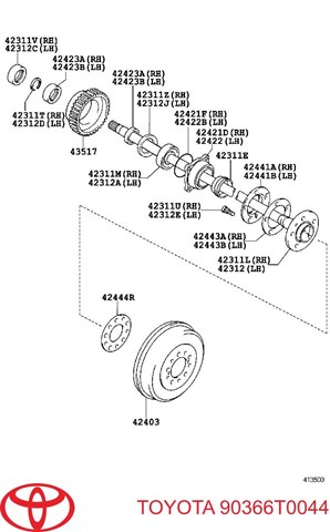 подшипник ступицы задней ZVPH090 Подшипник ступицы задней ZZVF ZVPH090