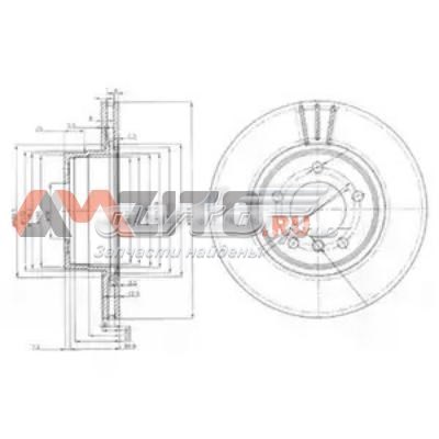 Передние тормозные диски BG3870 Delphi