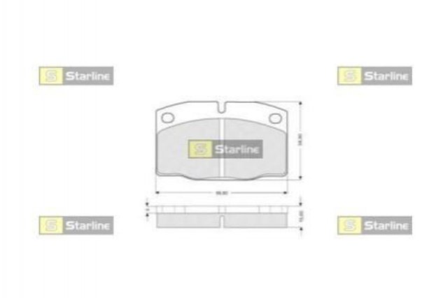 Передние тормозные колодки BDS021 Starline
