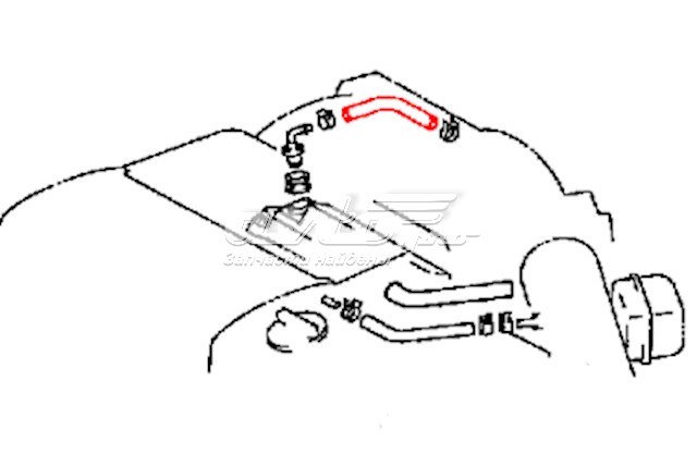 1226074070 Toyota cano derivado de ventilação de cárter (de separador de óleo)