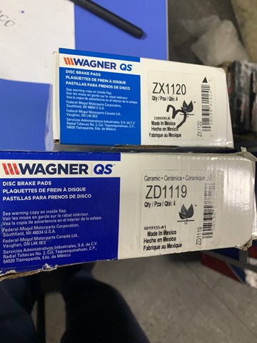 Колодки дисковые  Wagner ZX1120 цена, от 29.05 USD