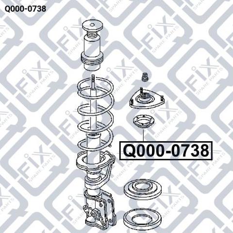 Подшипник опорный амортизатора, переднего Q-fix Q0000738 цена, от 4.96 USD