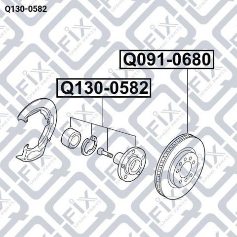 Купить Q1300582 Q-fix Ступица переднего колеса