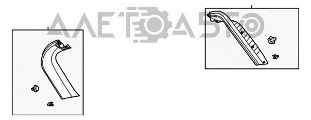 Обшивка-облицовка крышки багажника Ford LJ6Z7842411AA цена, от 7.60 USD