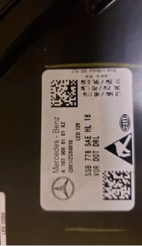 Фара левая Mercedes A1679066101 цена, от 1275.40 USD