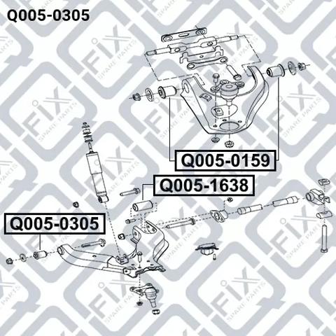 Сайлентблок переднего нижнего рычага Q-fix Q0050305