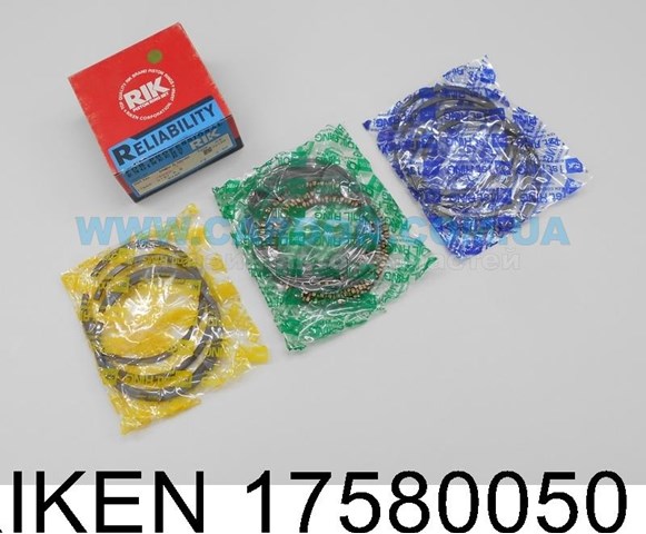 Кольца поршневые комплект на мотор, 2-й ремонт (+0,50) Riken 17580050 цена, от 19.40 USD