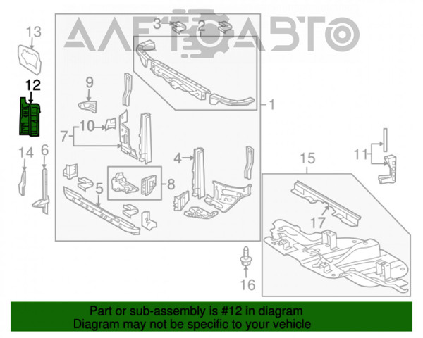 Повітропровід / дефлектор радіатора, лівий 532940C020 TOYOTA