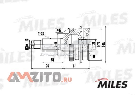 ШРУС наружный передний GA20429 Miles