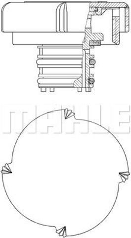 Кришка бачка радіатора CRB21000P MAHLE