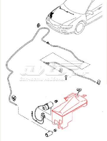 G22D67481B Mazda tanque de fluido para lavador de vidro