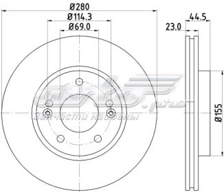 Тормоз дисковый передний Metelli 231377C цена, от 38.68 USD