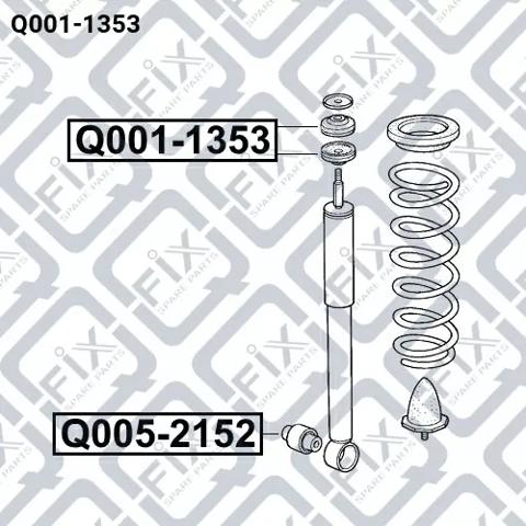 Q0011353 Q-fix Втулка штока амортизатора заднего