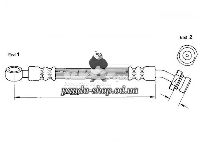 Шланг тормозной задний, правый K&K FT0837 цена, от 14.60 USD