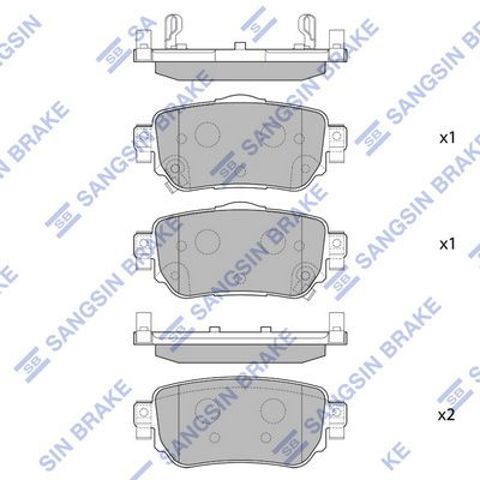 SP4140 Sangsin Колодки тормозные дисковые комплект