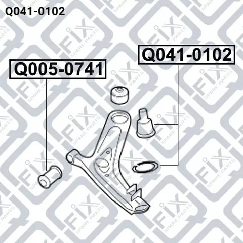 Q0410102 Q-fix Палец шаровой нижний