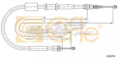 Трос ручника 1281P4 Cofle