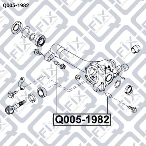 Сайлентблок (подушка) редуктора переднего моста передний Q0051982 Q-fix