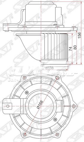 Вентилятор печки ST96554418 SAT