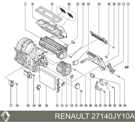 Radiador de forno (de aquecedor) Renault Koleos  HY0