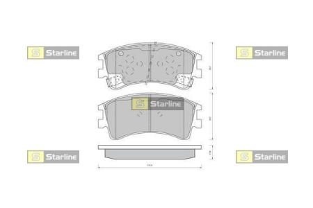 Колодки Starline BDS431 цена, от 16.66 USD