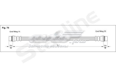 Шланг тормозной задний STARLINE HAG1227