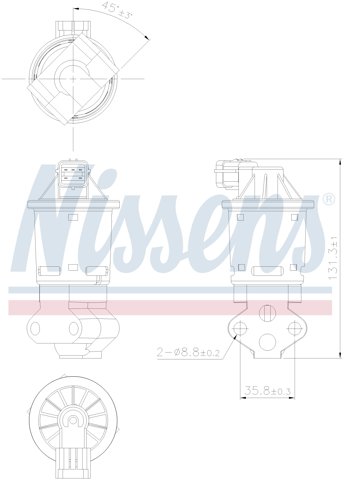 98354 Nissens válvula egr de recirculação dos gases