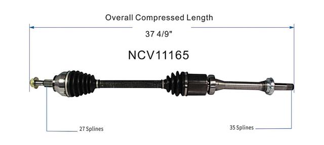 NCV11165 GSP Полуось передняя, правая