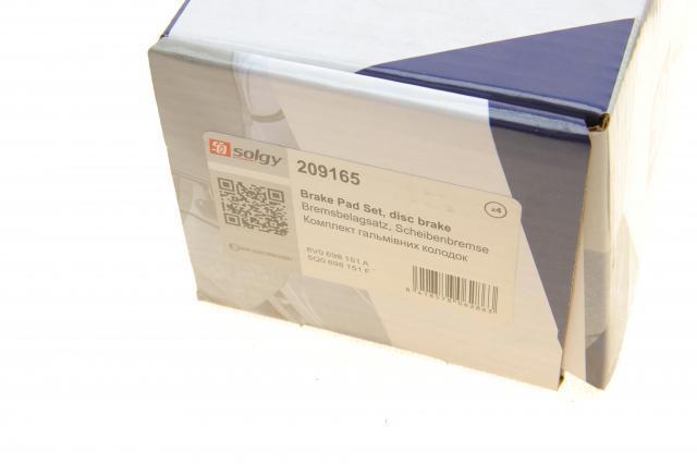 Колодки Solgy 209165 цена, от 24.08 USD