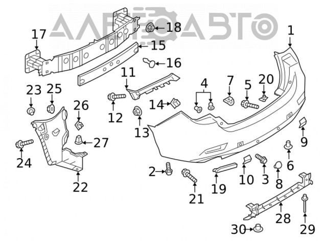 Заглушка бампера буксировочного крюка задняя FPS FP4430971 цена, от 2.55 USD