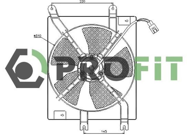 Ventilador (rodete +motor) aire acondicionado con electromotor completo 18500030 PROFIT