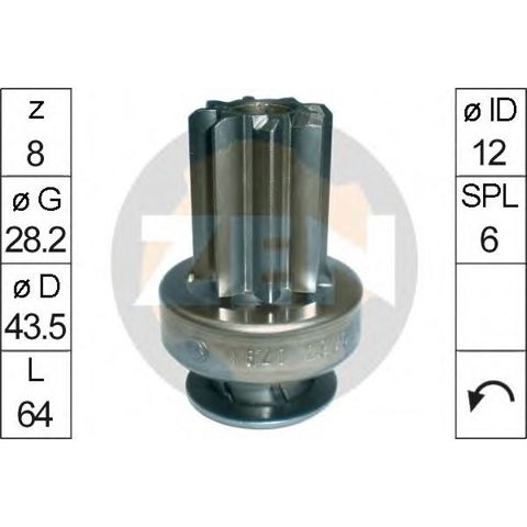 Купить ZN1620 ZEN Бендикс стартера