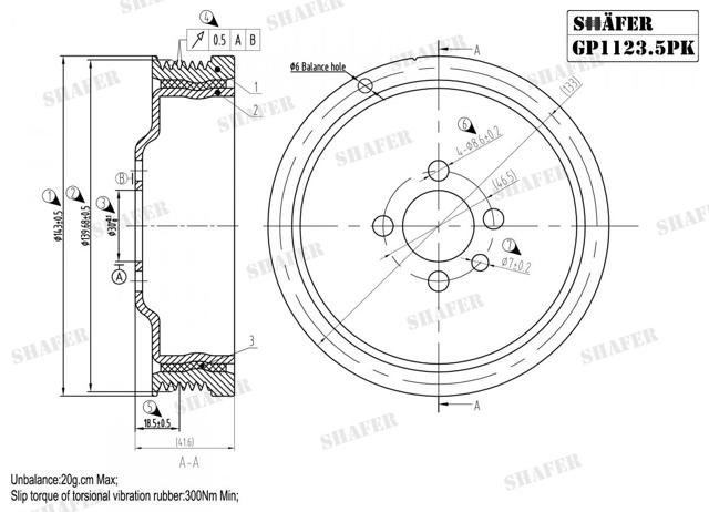 GP11235PK Shafer Шкив коленчатого вала