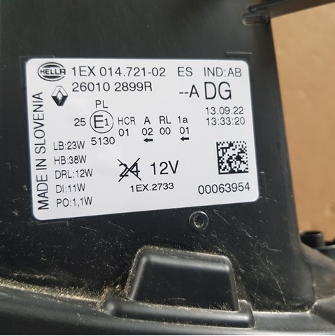 260102899R Nissan/Infiniti Фара передняя правая