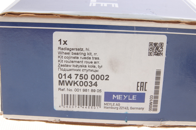 147500002 Meyle Подшипник ступицы задней