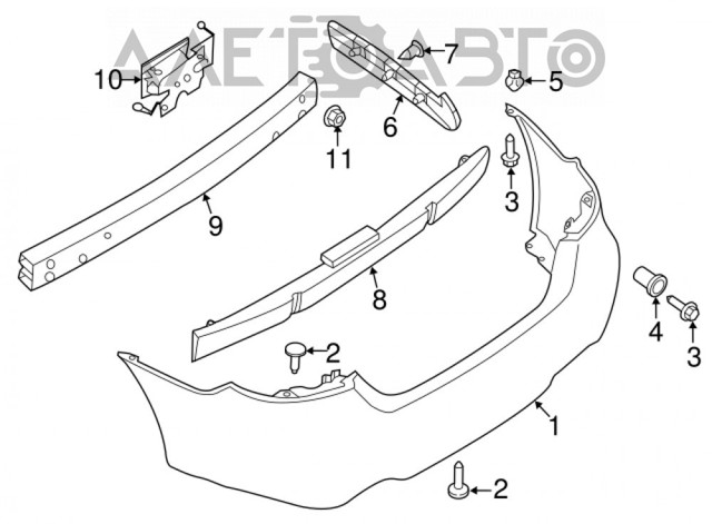 Бампер задний FPS FP5066950 цена, от 359.10 USD