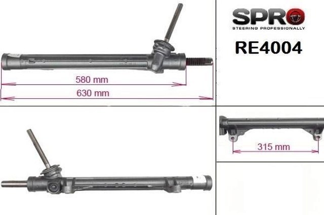 Рулевая рейка RE104R MSG