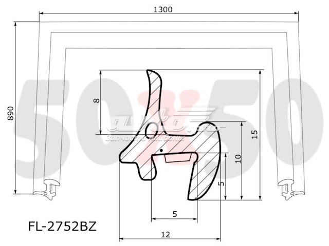 Moldura de pára-brisas para Mazda CX-9 (TB)