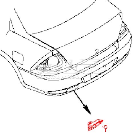 Протівотуманнка задня, ліва 2658595F0A NISSAN