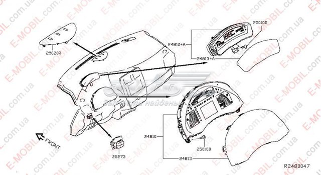 Панель приборов 248103ND1A Nissan