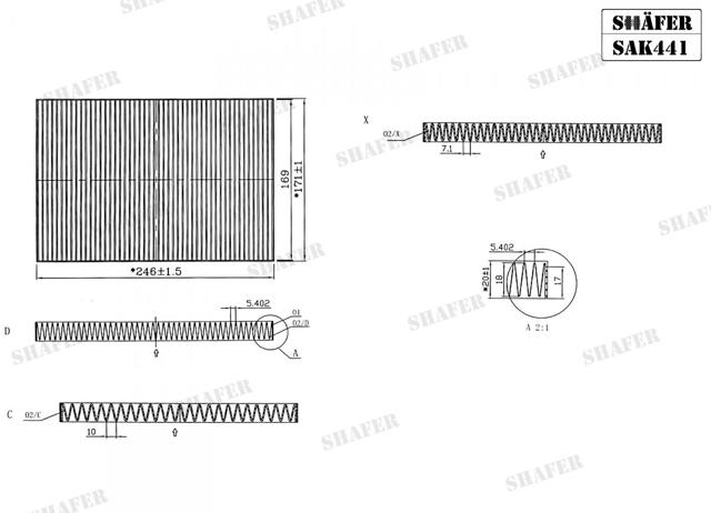 Фильтр воздушный отопителя Shafer SAK441 цена, от 3.48 USD