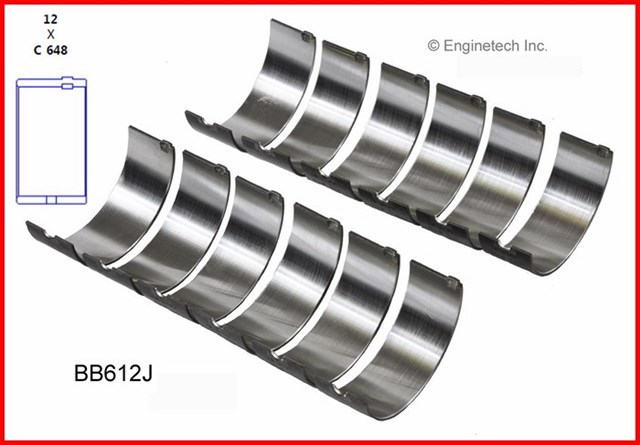 BB612J Enginetech Комплект подшипников скольжения