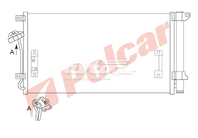 Радиатор кондиционера POLCAR 9580K8C1