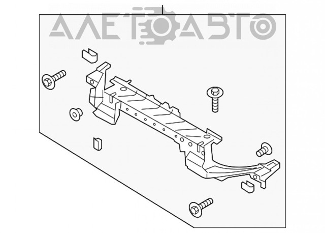 30805121 AND suporte superior do radiador (painel de montagem de fixação das luzes)