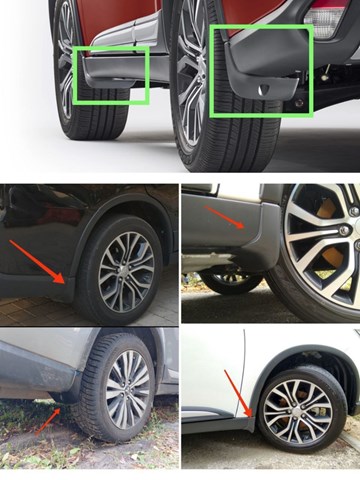 Комплект передних брызговиков на Mitsubishi Outlander III GF, GG