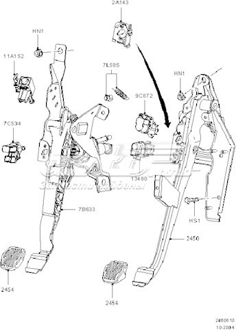 Пружина педали сцепления 1463612 Ford