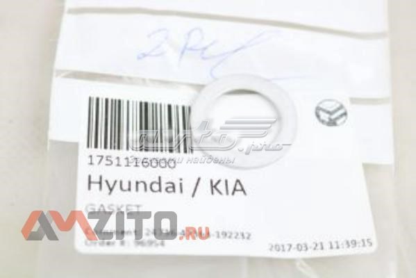 1751116000 HYUNDAI Junta, tornillo obturador caja de cambios original y equivalente
