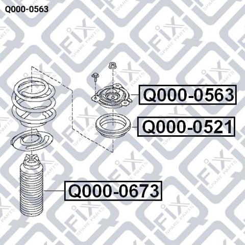 Опора переднего амортизатора Q0000563 Q-fix