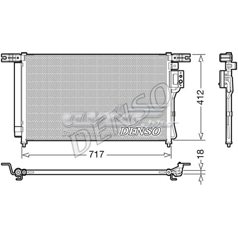 DCN41008 Denso radiador de aparelho de ar condicionado